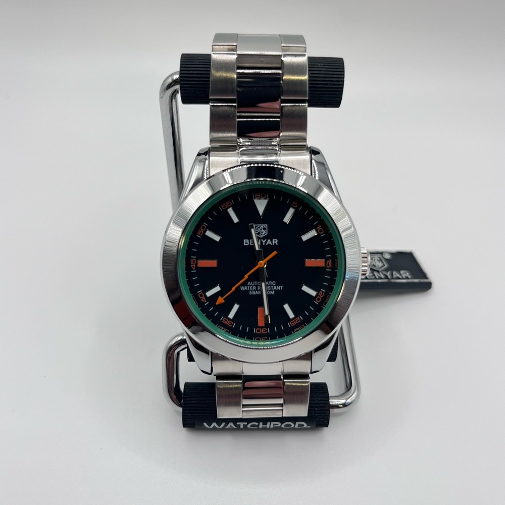 BENYAR, homage to Milgauss
Men's Silver Watch with Black Dial